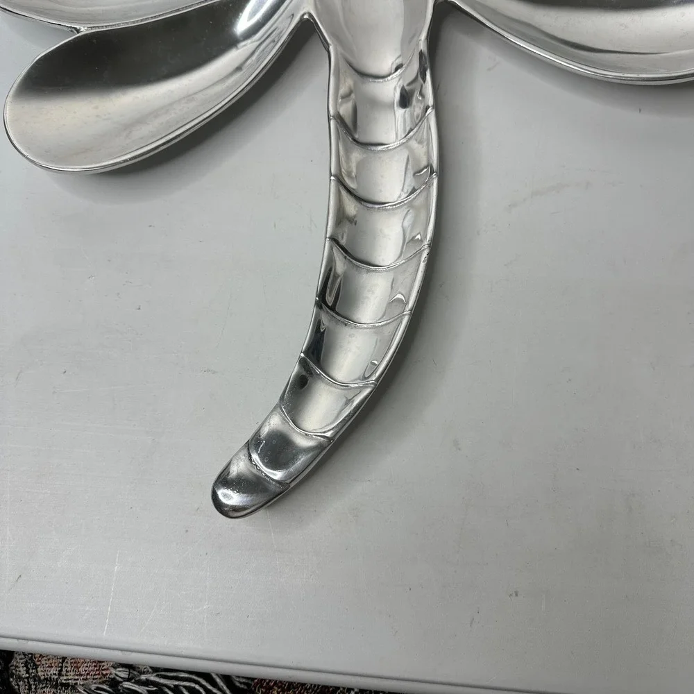 Mariposa Brillante Dragonfly Serving Tray Aluminum Platter Made in Mexico 18